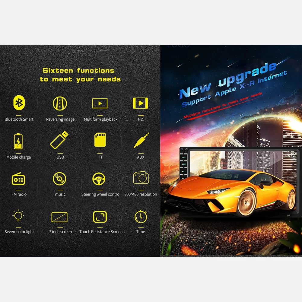 Car Video Radio 7in Touch Screen 2 Din Stereo MP5 Player FM Receiver Bluetooth Car Accessories High Quality Car Player
Car Video Radio 7in Touch Screen 2 Din Stereo MP5 Player FM Receiver Bluetooth Car Accessories High Quality Car Player