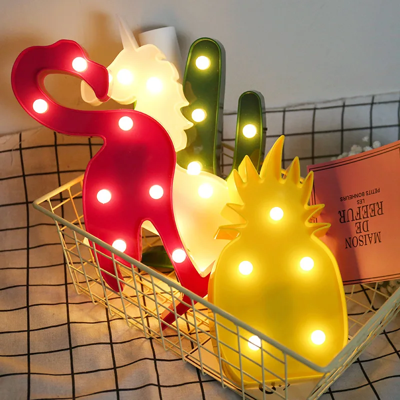 LED Flamingo Night Light Hawaiian Party Decoration Atmosphere Bedroom Arrangement 3D Desk Lamp Lighting Pineapple Cactus Shape
LED Flamingo Night Light Hawaiian Party Decoration Atmosphere Bedroom Arrangement 3D Desk Lamp Lighting Pineapple Cactus Shape