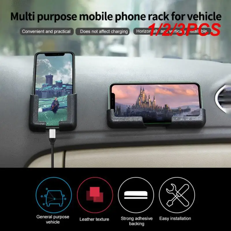 

1/2/3PCS Multifunction Car Phone Mount Cell Phone Holder Lightness Portability No Space Occupy Stand Auto Interior Accessories