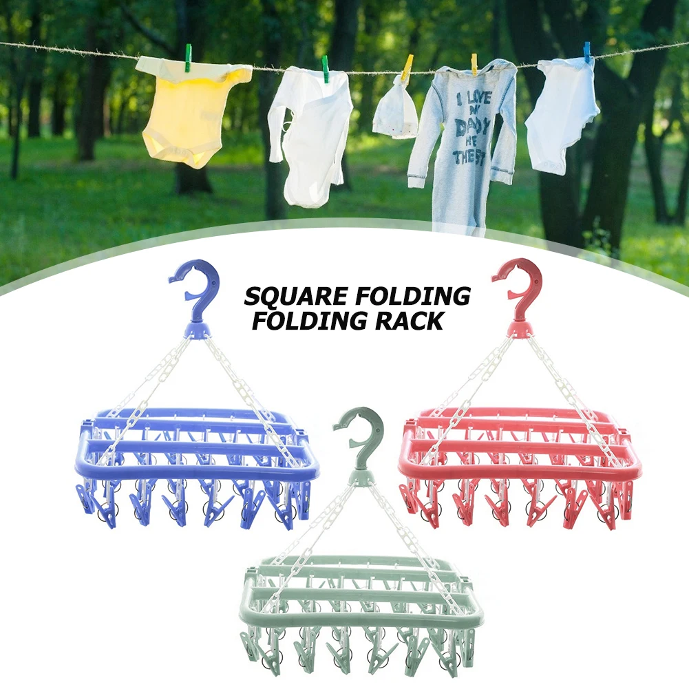 32 Clips Folding Socks Cloth Hanger Rack Clothespin Clothes Drying Rack Plastic Multifunction Clothes Hangers
32 Clips Folding Socks Cloth Hanger Rack Clothespin Clothes Drying Rack Plastic Multifunction Clothes Hangers