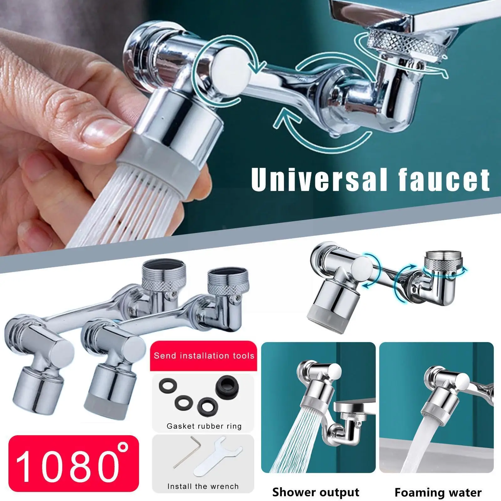 Universal 1080° Rotation Faucet Aerator Splash Filter Kitchen Extend Tap Bubbler Faucet Faucets Water Nozzle Adaptor G4z3
Universal 1080° Rotation Faucet Aerator Splash Filter Kitchen Extend Tap Bubbler Faucet Faucets Water Nozzle Adaptor G4z3
