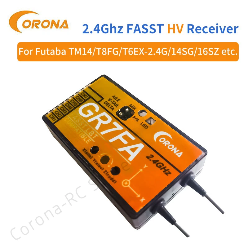 CORONA GR7FA 7CH S.BUS Receiver With Gyro Compatible Futaba FASST Transmitter FPV Airplane For RC control driving flight
CORONA GR7FA 7CH S.BUS Receiver With Gyro Compatible Futaba FASST Transmitter FPV Airplane For RC control driving flight
