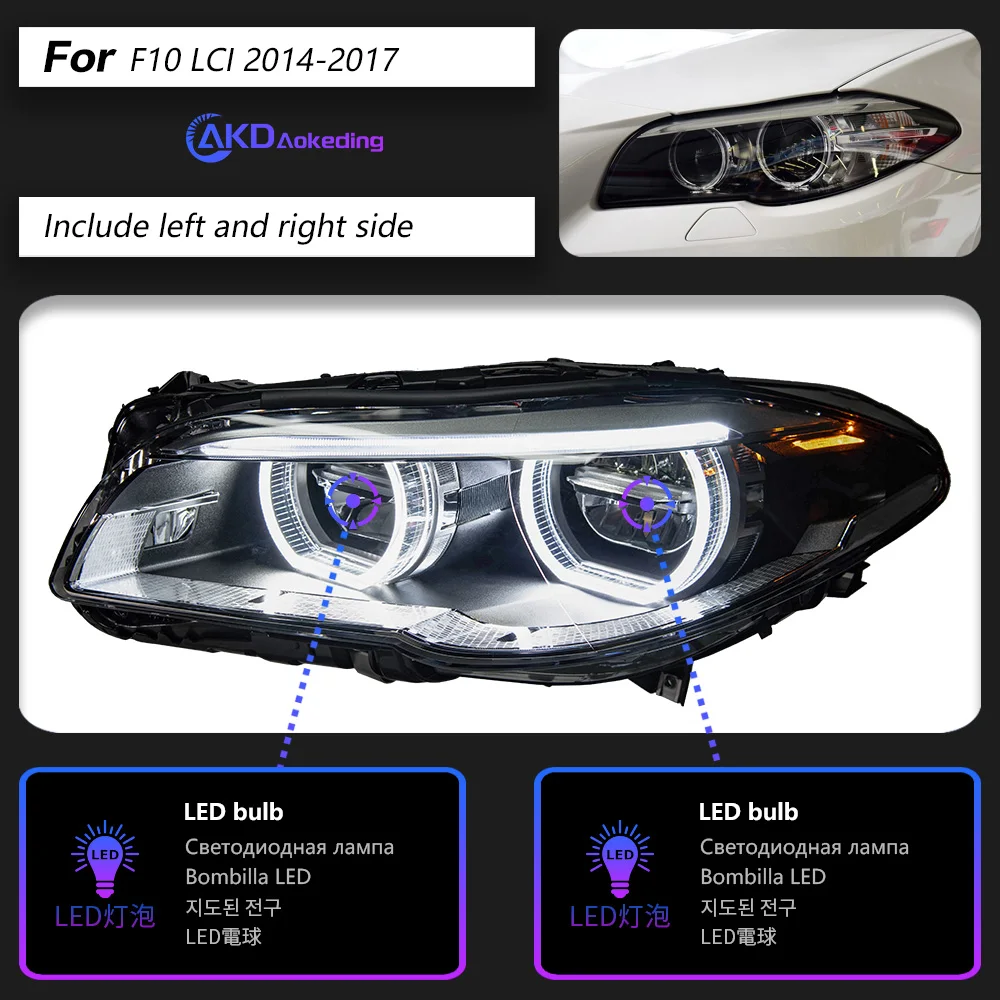 Автомобильные фары для BMW F10 F18 5 серии светодиодный передние фары 2010-2017 525I 530I передние фары Drl Проекционные линзы автомобильные аксессуары
Автомобильные фары для BMW F10 F18 5 серии светодиодный передние фары 2010-2017 525I 530I передние фары Drl Проекционные линзы автомобильные аксессуары