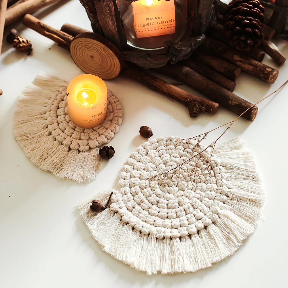 Coffee Cotton Braid Coaster Handmade Home Creative Ins Style Non-Slip Cup Mat Teacup Bohemia Coaster Desktop Decorative Coaster
Coffee Cotton Braid Coaster Handmade Home Creative Ins Style Non-Slip Cup Mat Teacup Bohemia Coaster Desktop Decorative Coaster