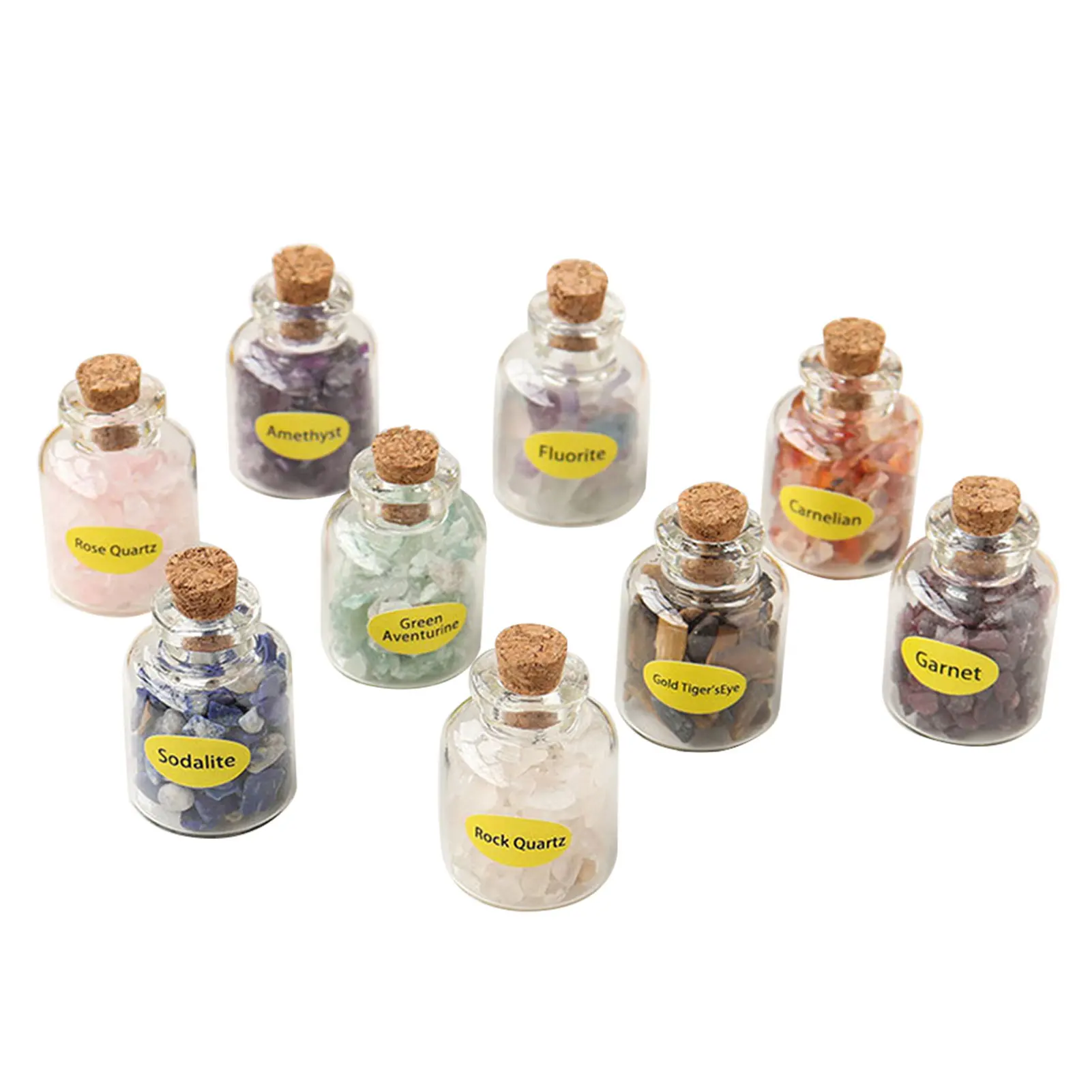 9pcs Healing Stone Home Decor Gemstone Bottle Set Witchcraft Chakra DIY Natural Jewelry Making Mini Wishing Ornament Meditation
9pcs Healing Stone Home Decor Gemstone Bottle Set Witchcraft Chakra DIY Natural Jewelry Making Mini Wishing Ornament Meditation