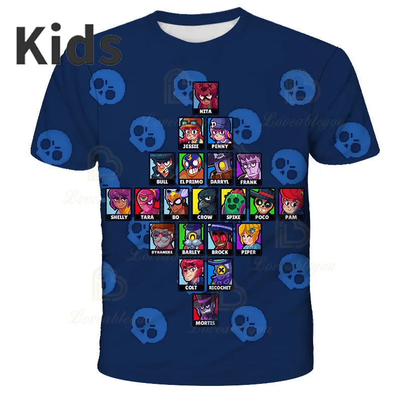 Summer Stars T-shirt Bravo All Character Leon Spike Bull El Primo Tees Kids 3d Boys Girls Short Sleeve T Shirts Baby Clothes
Summer Stars T-shirt Bravo All Character Leon Spike Bull El Primo Tees Kids 3d Boys Girls Short Sleeve T Shirts Baby Clothes