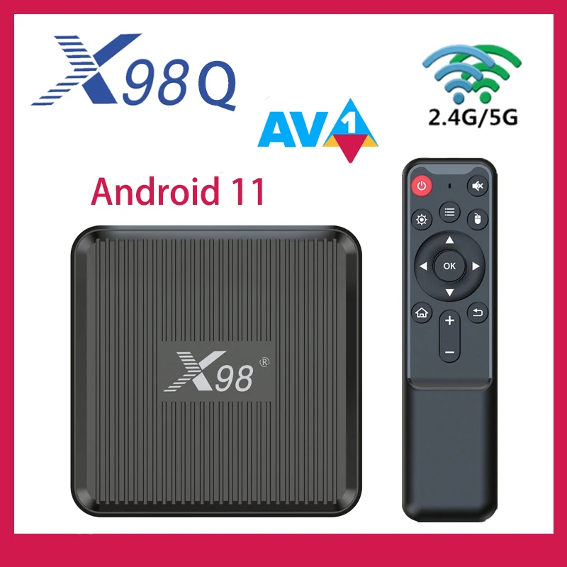 X98Q Smart TV BOX Android 11 Amlogic S905W2 4K 2.4G 5G Wifi H.265 AV1 6K Media Player 3D Video Set Top Box Receiver Android 11.0
X98Q Smart TV BOX Android 11 Amlogic S905W2 4K 2.4G 5G Wifi H.265 AV1 6K Media Player 3D Video Set Top Box Receiver Android 11.0