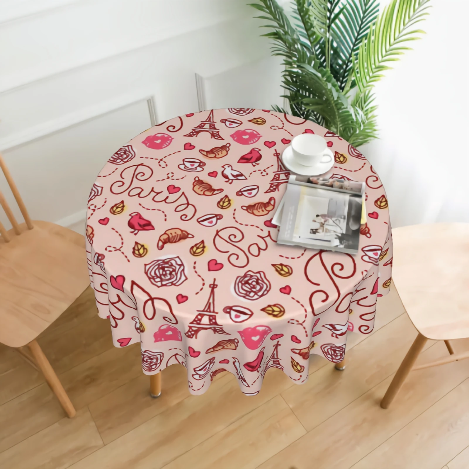 Eiffel Tower Pattern Round Tablecloth Waterproof Hearts Love Theme Table Cloth Wrinkle Free Decorative Tablecloths Cover
Eiffel Tower Pattern Round Tablecloth Waterproof Hearts Love Theme Table Cloth Wrinkle Free Decorative Tablecloths Cover