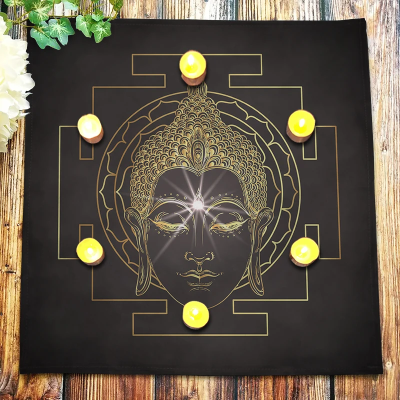 

Buddha Sri Yantra Mandala Tarot Tablecloth Witchcraft Divination Astrology Velvet Altar Cloth Oracle Card Pads Drop Shipping
