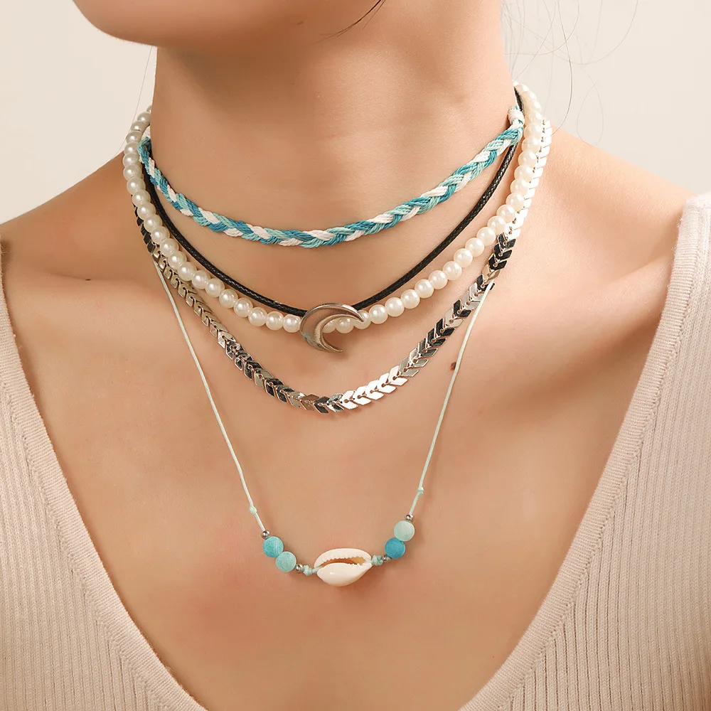 Chokers Statement Shell Pearls Short Necklace for Women Fashion Exquisite Layer Bohemia Gold Clavicle Necklace
Chokers Statement Shell Pearls Short Necklace for Women Fashion Exquisite Layer Bohemia Gold Clavicle Necklace