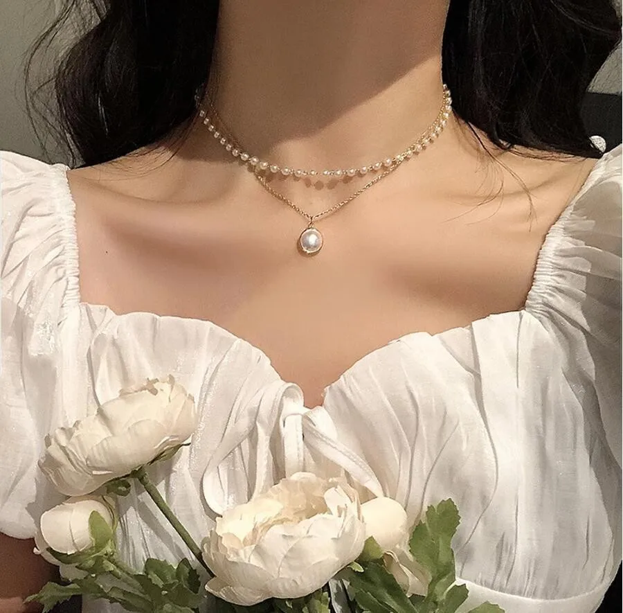 European and American Fashion Elegant Simple Style Super Fairy Lady Jewelry Retro Double-Layer Pearl Necklace
European and American Fashion Elegant Simple Style Super Fairy Lady Jewelry Retro Double-Layer Pearl Necklace