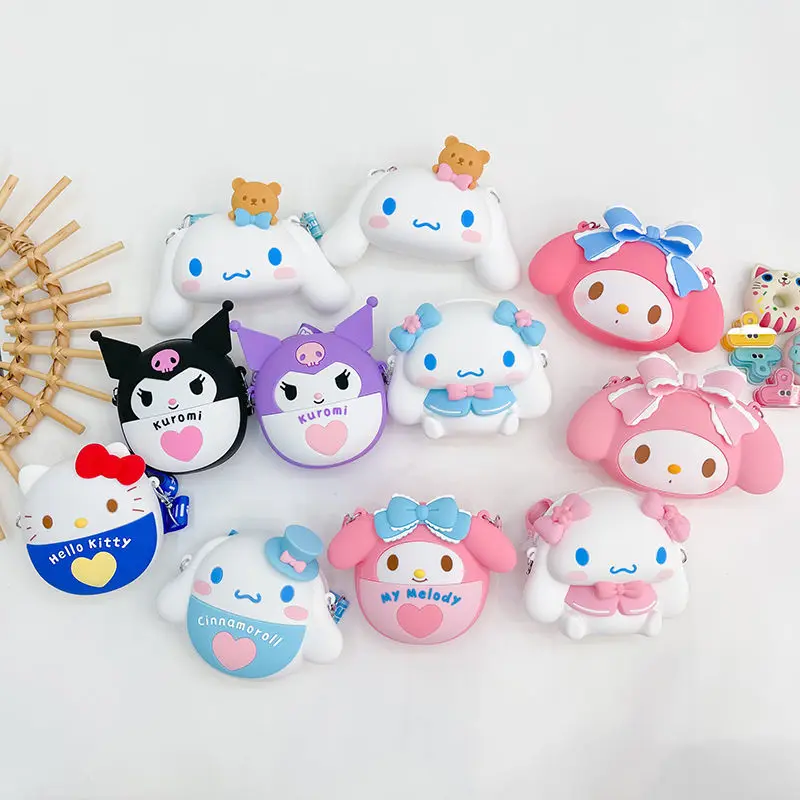 Anime Cartoon Sanrio Kuromi Mymelody Cute Children's Small Satchel Kawaii Cinnamoroll Silicone Coin Purse Girls Gift Toys
Anime Cartoon Sanrio Kuromi Mymelody Cute Children's Small Satchel Kawaii Cinnamoroll Silicone Coin Purse Girls Gift Toys