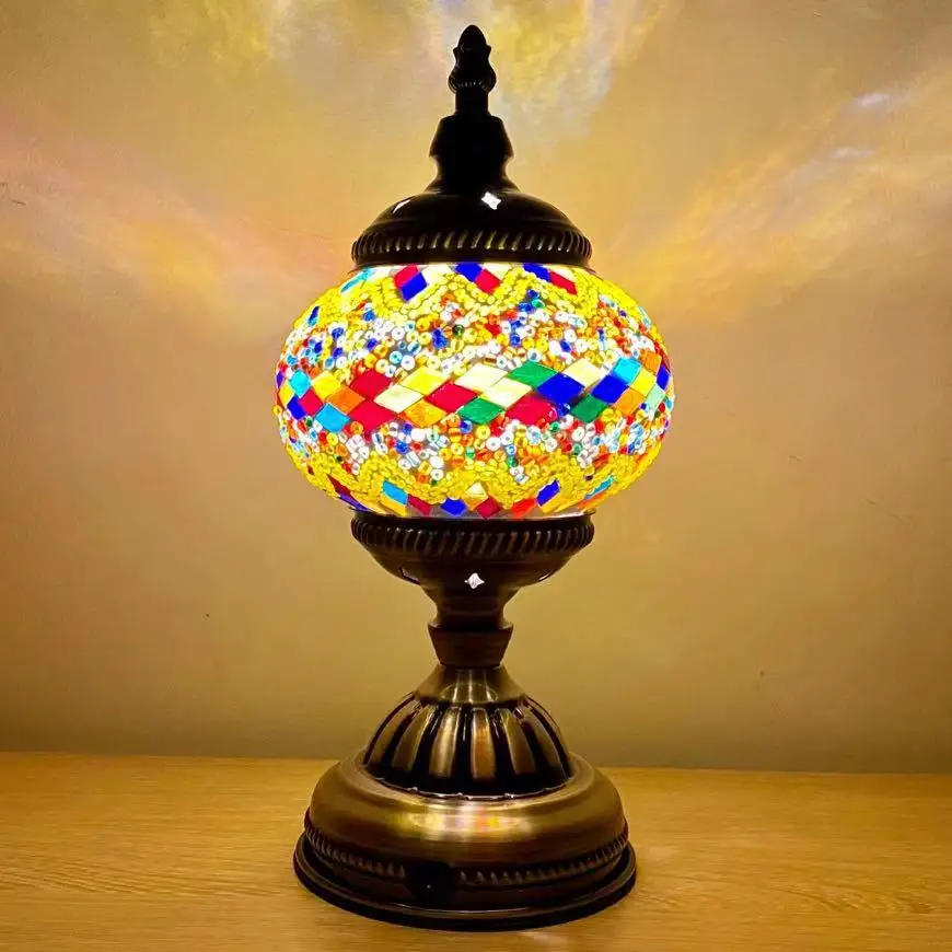 Mosaic Stained Glass Desk Lamp Creative Turkish Style USB Rechargeable Table Lamp Romantic Decoration Led Cordless Lamp for Bar
Mosaic Stained Glass Desk Lamp Creative Turkish Style USB Rechargeable Table Lamp Romantic Decoration Led Cordless Lamp for Bar