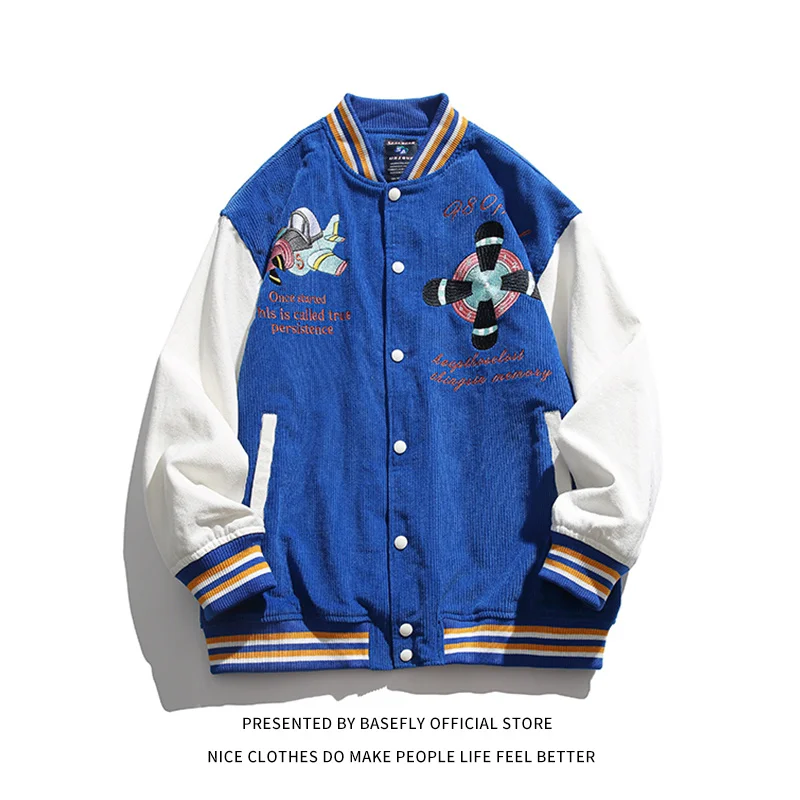 Embrodery Arrival Autumn Corduroy Men Baseball New Bomber Jacket Unisex Women Varsity Coat Patchwork Stadium Award Letterman
Embrodery Arrival Autumn Corduroy Men Baseball New Bomber Jacket Unisex Women Varsity Coat Patchwork Stadium Award Letterman