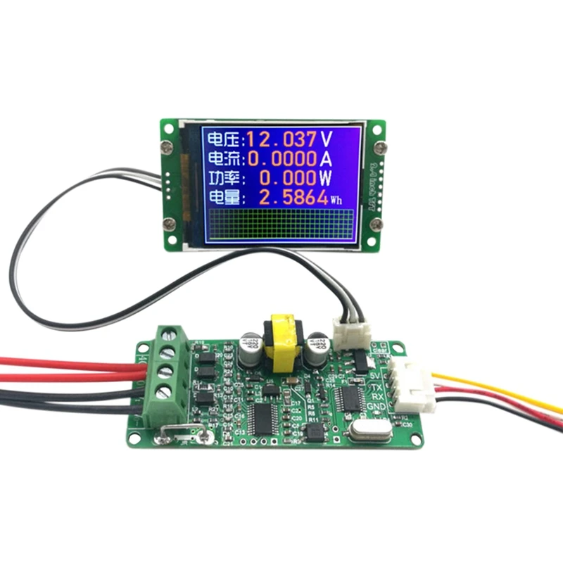 

Four-Digit Voltmeter Ammeter DC Power Meter 50V10A 500W 2.4 Inches Color Screen Display Expansion Board