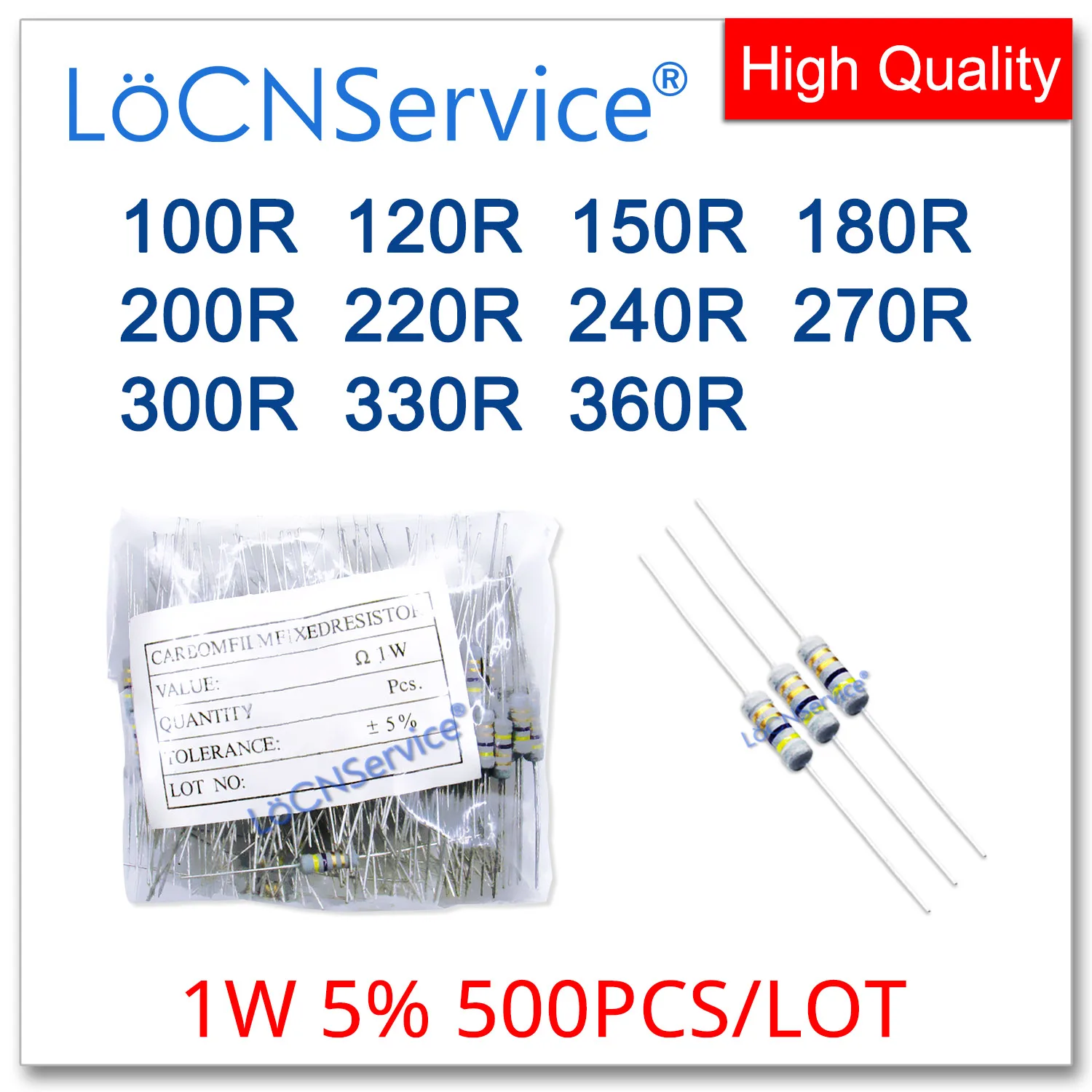 LoCNService 500 шт./лот 5% 1 Вт 100R 120R 150R 180R 200R 220R 240R 270R 300R 330R 360R карбоновый пленочный резистор DIP OHM
LoCNService 500 шт./лот 5% 1 Вт 100R 120R 150R 180R 200R 220R 240R 270R 300R 330R 360R карбоновый пленочный резистор DIP OHM