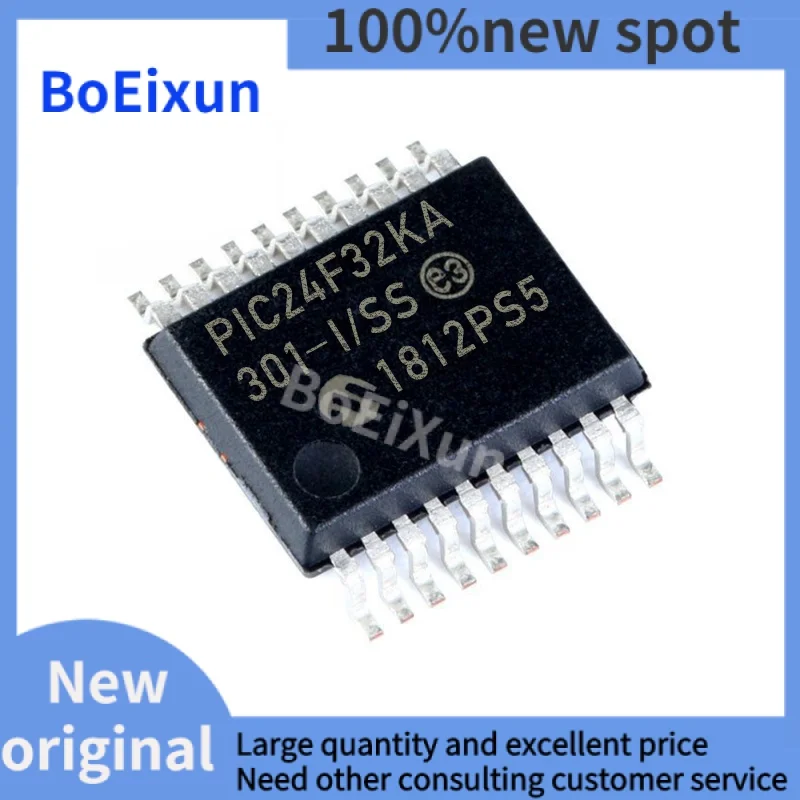 1-100 PCS PIC24F32KA301-I/SS SSOP-20 224F32KA301 Embedded Microcontroller IC Chip Package SOP Brand New Original
1-100 PCS PIC24F32KA301-I/SS SSOP-20 224F32KA301 Embedded Microcontroller IC Chip Package SOP Brand New Original