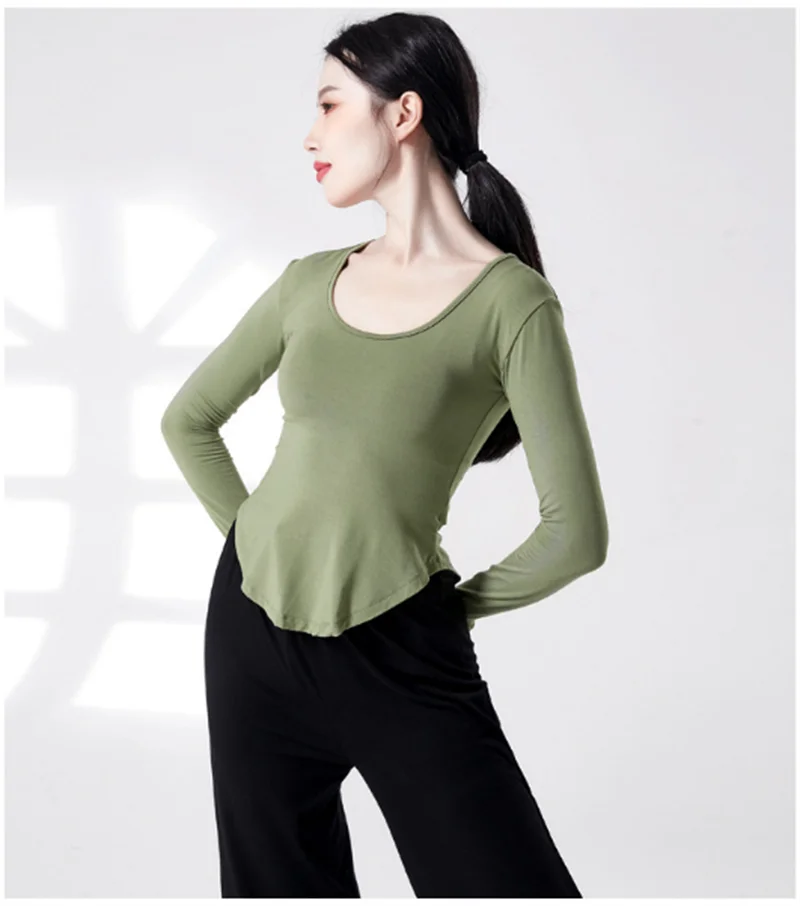 Женское платье с длинным рукавом для танцев балерины, хлопковый топ для танцев на осень, 2023 
Женское платье с длинным рукавом для танцев балерины, хлопковый топ для танцев на осень, 2023