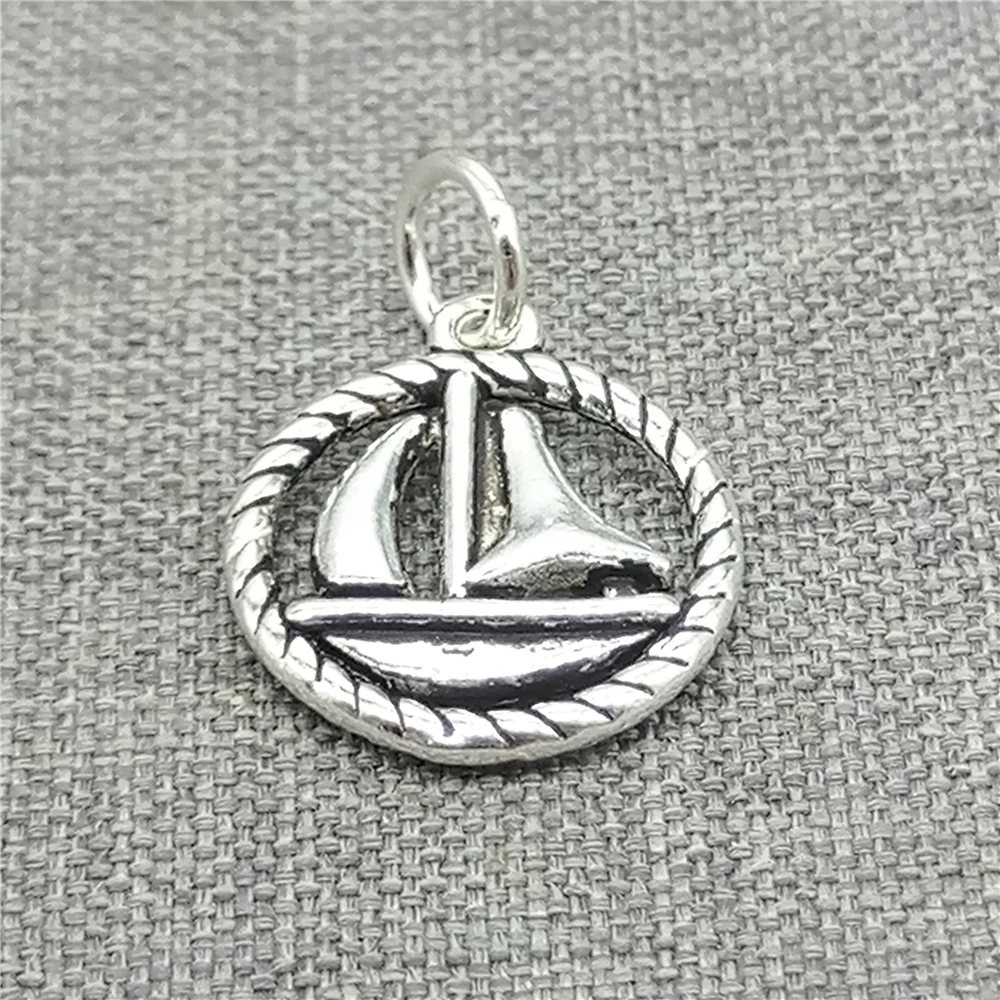 2pcs of 925 Sterling Silver Sailboat Charms 2-sided for Sailing Nautical Bracelet Necklace
2pcs of 925 Sterling Silver Sailboat Charms 2-sided for Sailing Nautical Bracelet Necklace