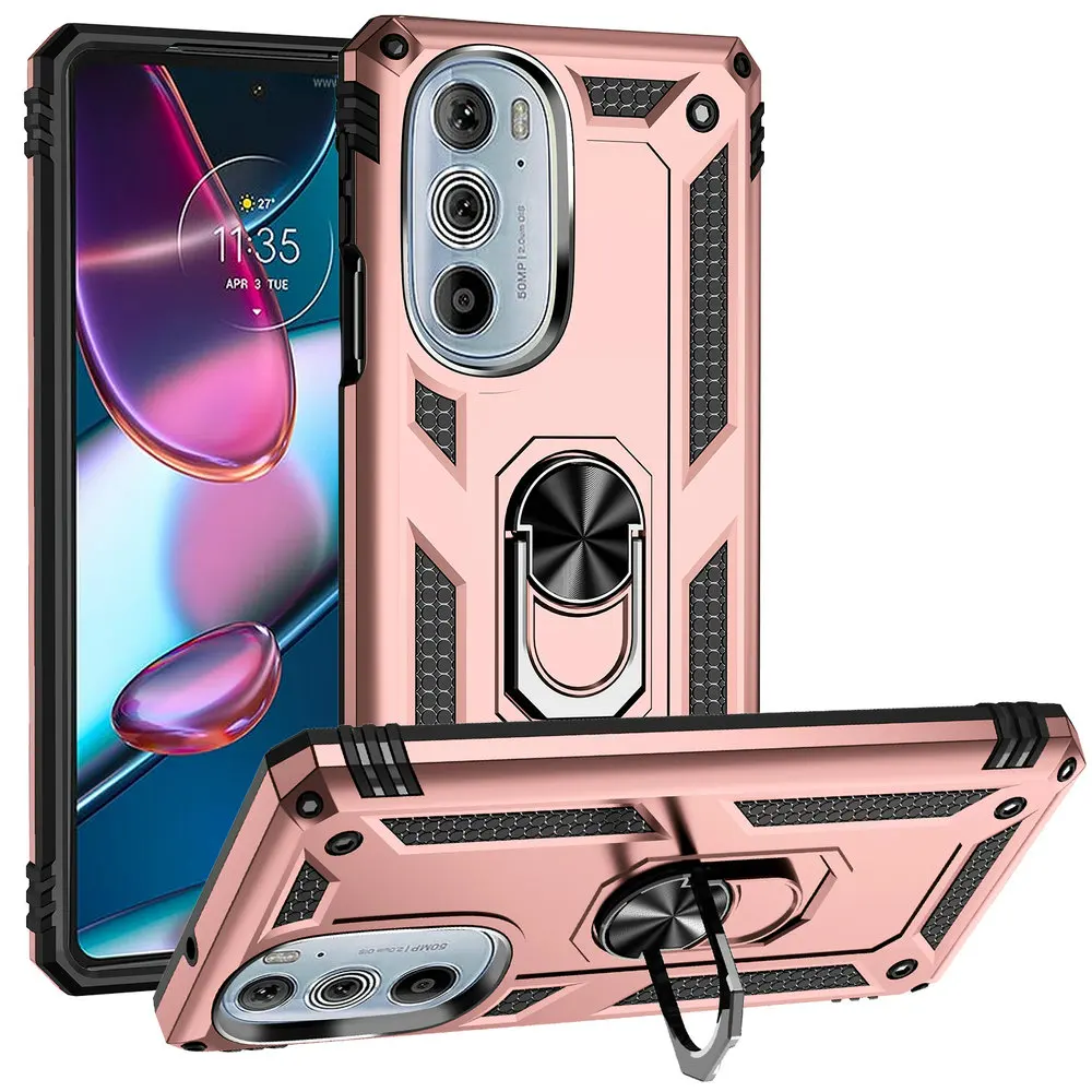 Чехол для Motorola Edge 30 Pro роскошный чехол с металлическим кольцом жесткая задняя
