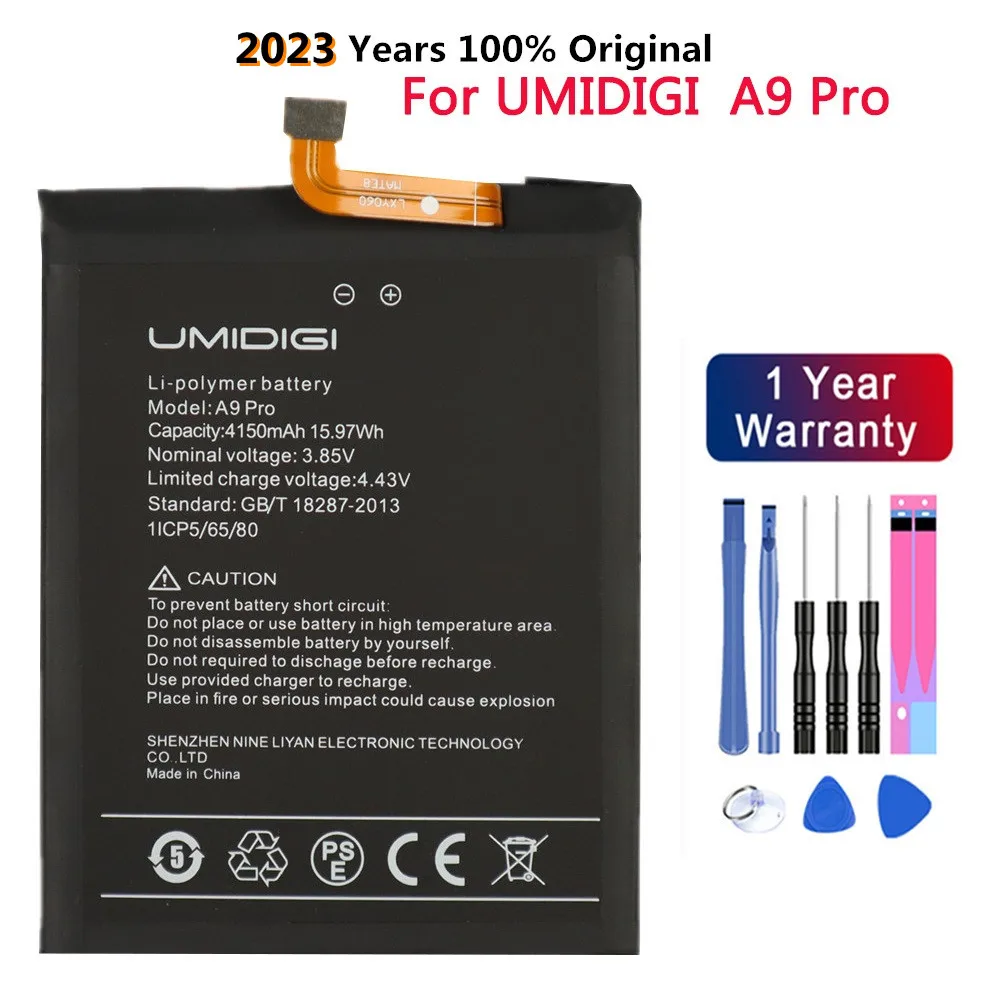 2023 Years 100% Original UMI Battery For UMIDIGI A9 Pro A9Pro 4150mAh Mobile Phone Battery In Stock With Tracking Number + Tools
2023 Years 100% Original UMI Battery For UMIDIGI A9 Pro A9Pro 4150mAh Mobile Phone Battery In Stock With Tracking Number + Tools