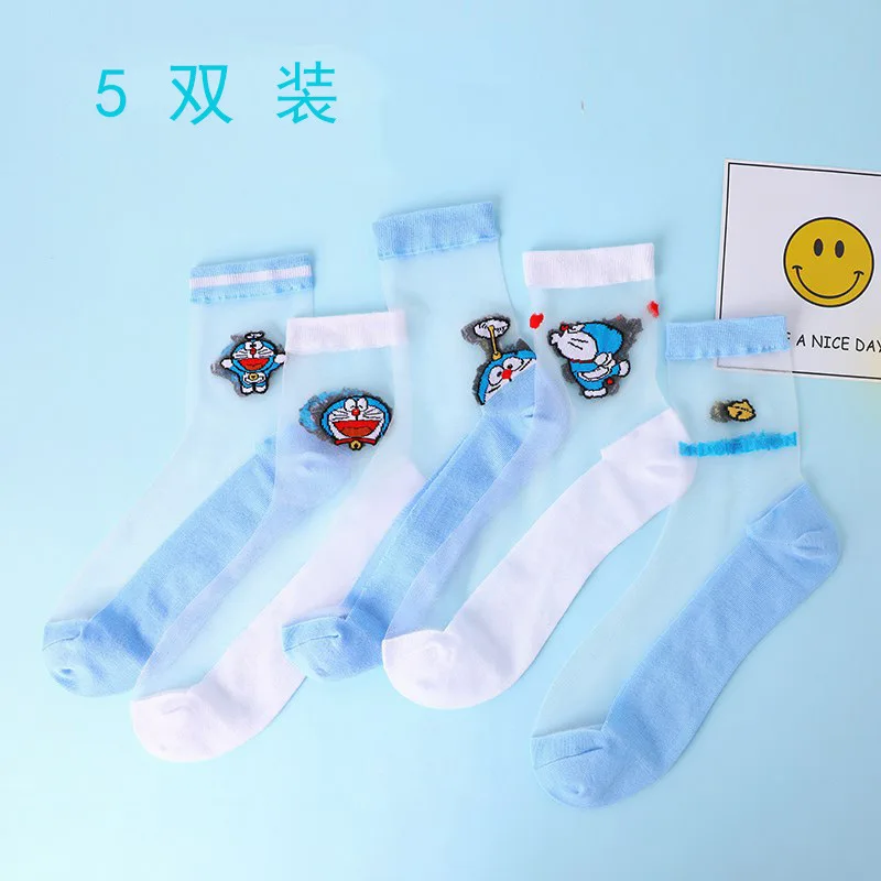5Pcs Cartoon Anime Kawaii Cute Doraemon Thin Mid-Tube Cotton Bottom Crystal Stockings Girls Socks Student Socks Toys for Girls 
5Pcs Cartoon Anime Kawaii Cute Doraemon Thin Mid-Tube Cotton Bottom Crystal Stockings Girls Socks Student Socks Toys for Girls
