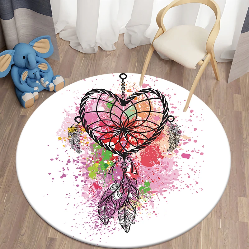 Dream Catcher Kawaii Printed Round Carpet Children's Living Room Mat Floor Mat Yoga Mat Bedroom Chair Non Slip Mat New Year Gift
Dream Catcher Kawaii Printed Round Carpet Children's Living Room Mat Floor Mat Yoga Mat Bedroom Chair Non Slip Mat New Year Gift