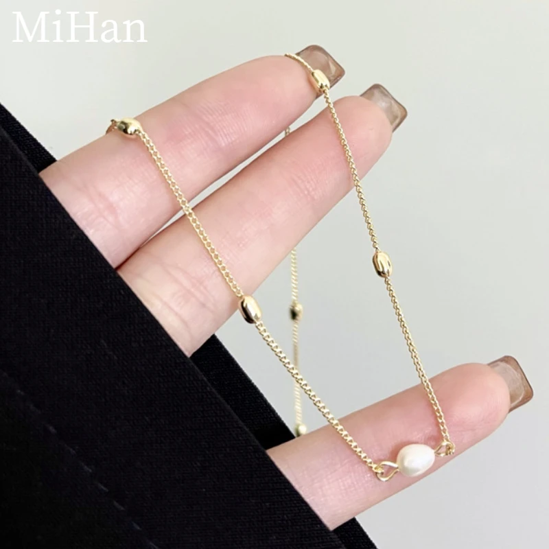 Fashion Jewelry Simply Design Sweet Korean Temperament Chain Necklace For Women Wedding Gifts Natural pearl Accessories
Fashion Jewelry Simply Design Sweet Korean Temperament Chain Necklace For Women Wedding Gifts Natural pearl Accessories