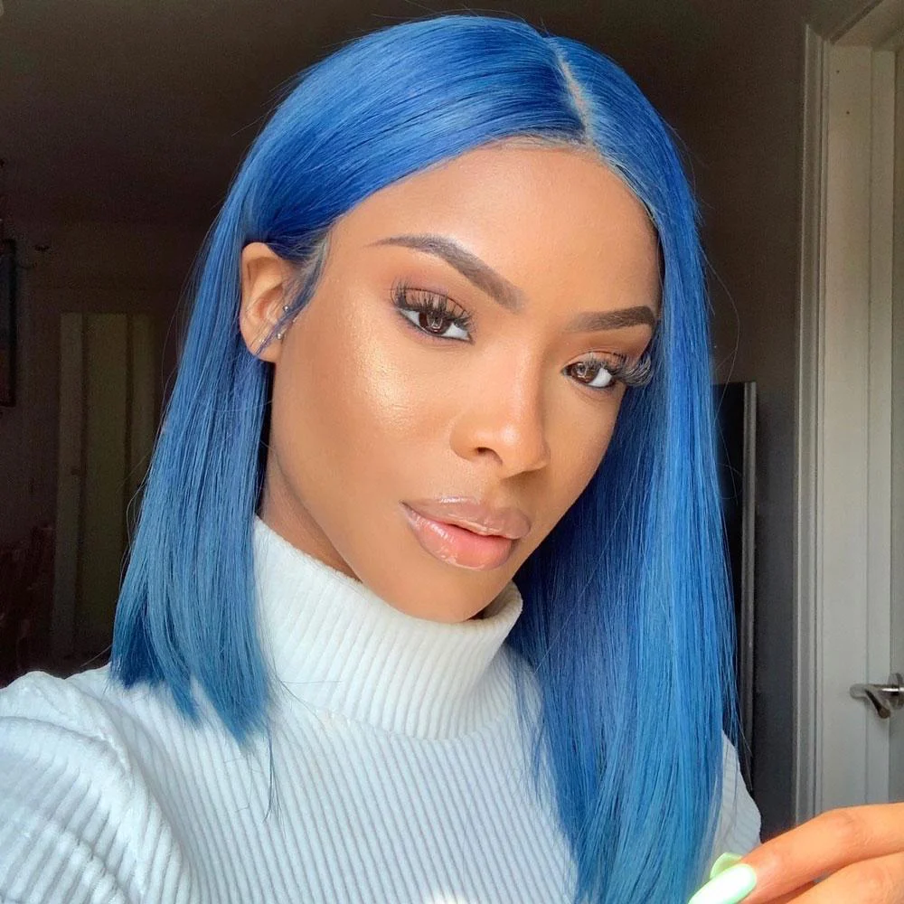 Bob Wig Lace Front Human Hair Wig Blue Lace Front Human Hair Wig Brazilian Straight Remy Human Hair Bob Wigs For Black Woman
Bob Wig Lace Front Human Hair Wig Blue Lace Front Human Hair Wig Brazilian Straight Remy Human Hair Bob Wigs For Black Woman