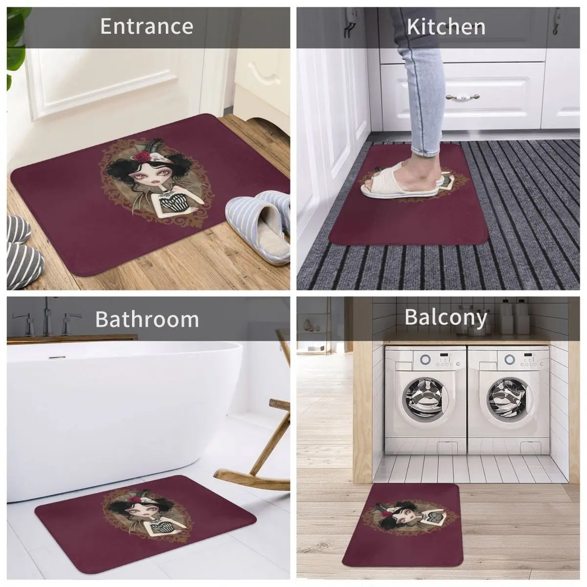 Countess Nocturne Classic Bath Door Mat Rug Carpet Decor Entrance Living Room Home Kitchen Bathroom Absorbent Balcony Doormat
Countess Nocturne Classic Bath Door Mat Rug Carpet Decor Entrance Living Room Home Kitchen Bathroom Absorbent Balcony Doormat