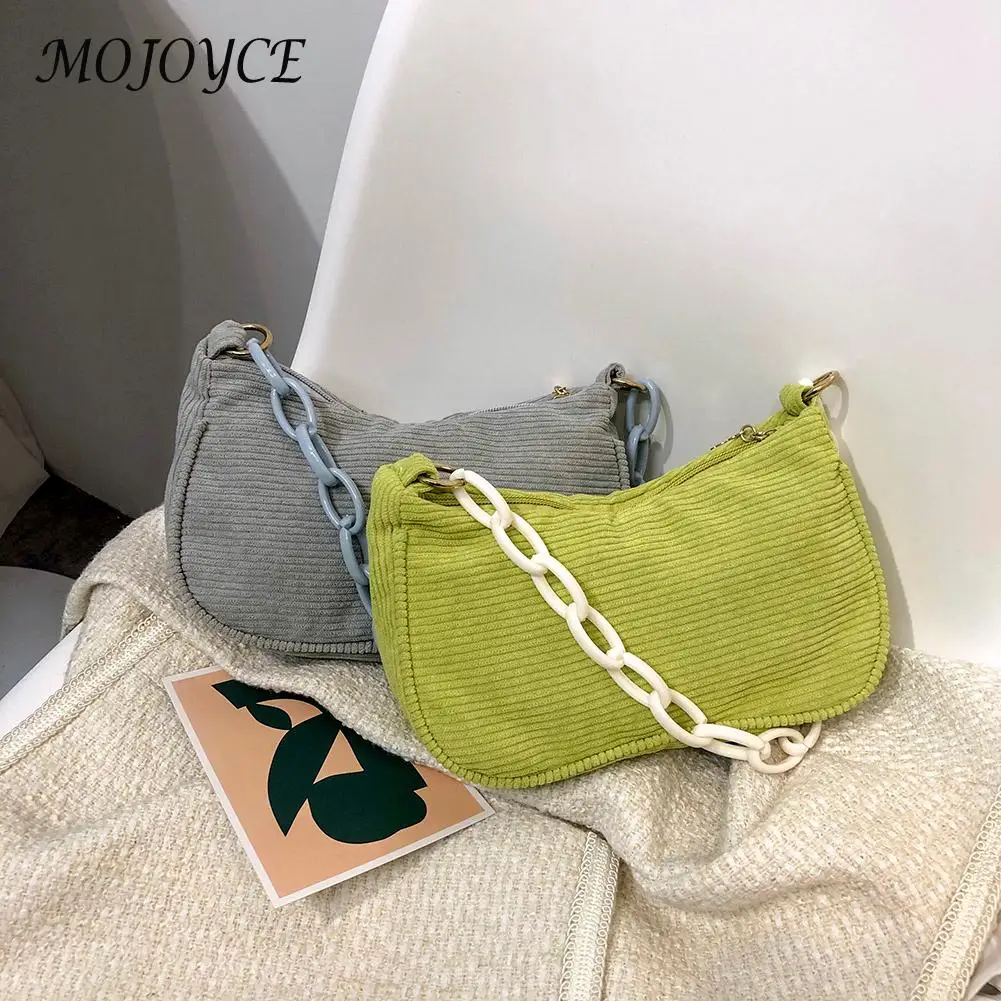 Women Retro Corduroy Solid Color Underarm Bag Chain Small Handbags Female Daily Street Crossbody Bags Fashion Underarm Bags New
Women Retro Corduroy Solid Color Underarm Bag Chain Small Handbags Female Daily Street Crossbody Bags Fashion Underarm Bags New