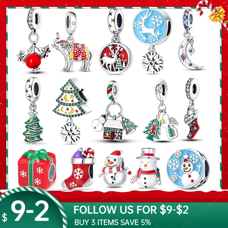 2022 New 925 Sterling Silver Christmas Charm Pendant for pandora 925 Original Bracelet Ladies DIY Jewelry Christmas Gift Hot
2022 New 925 Sterling Silver Christmas Charm Pendant for pandora 925 Original Bracelet Ladies DIY Jewelry Christmas Gift Hot
