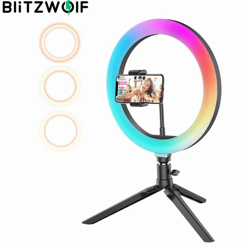 BlitzWolf BW-SL5 RGB светодиодный светильник для фотосъемки, 10 дюймов, кольцевой светильник, потоковая лампа с регулируемой яркостью, кольцевая ламп...
BlitzWolf BW-SL5 RGB светодиодный светильник для фотосъемки, 10 дюймов, кольцевой светильник, потоковая лампа с регулируемой яркостью, кольцевая ламп...
