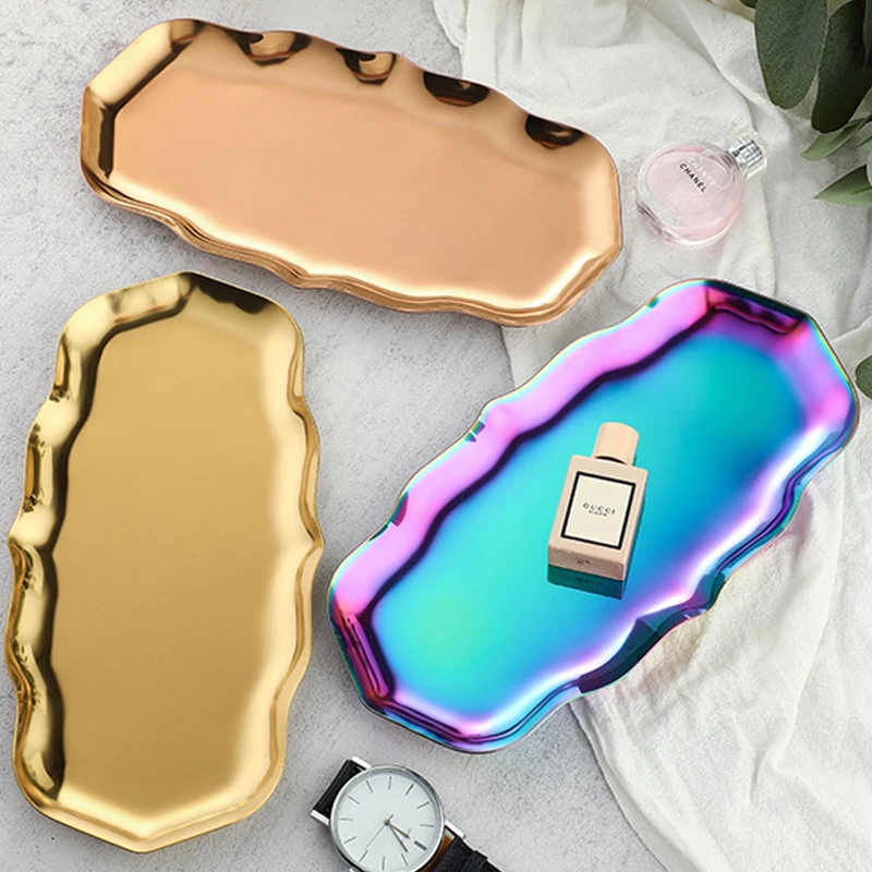 Korean Style INS Wind Stainless Steel Jewelry Tray Desktop Storage Plate Cosmetics Jewelry Plate Metal Tray Wholesale
Korean Style INS Wind Stainless Steel Jewelry Tray Desktop Storage Plate Cosmetics Jewelry Plate Metal Tray Wholesale
