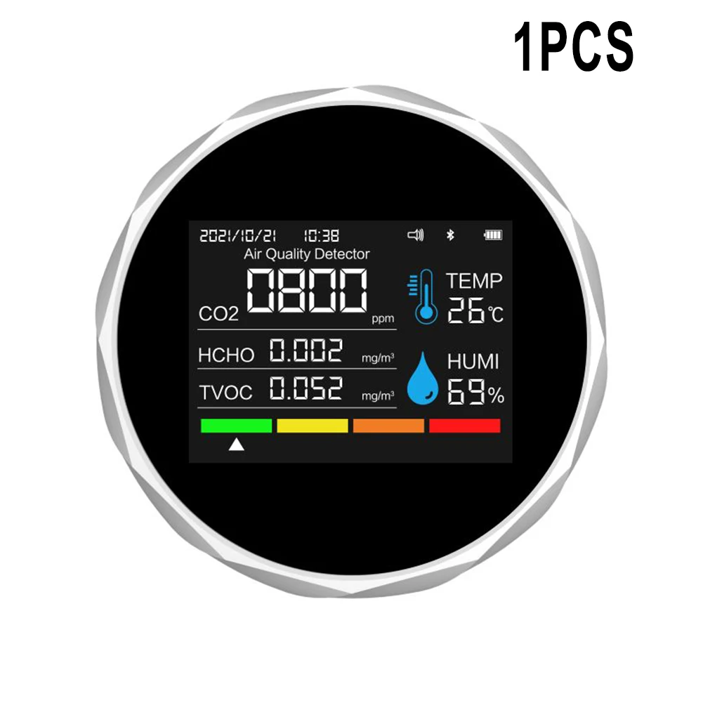Bluetooth Air Quality Meter TVOC CO CO2 Detector Temperature Humidity Formaldehyde Monitor Carbon Dioxide Alarm
Bluetooth Air Quality Meter TVOC CO CO2 Detector Temperature Humidity Formaldehyde Monitor Carbon Dioxide Alarm