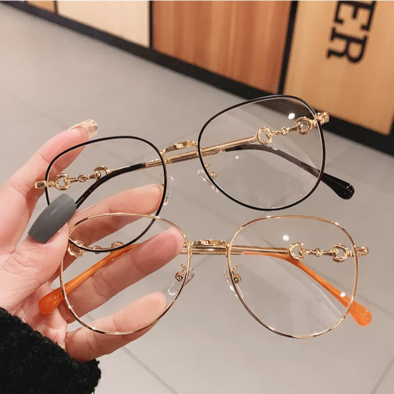 Korean Oval Metal Frame Plain Glasses Luxury Gold/Silver Anti-blue Ray Goggles Eyeglasses Computer Blue Light Blocking Eyewear
Korean Oval Metal Frame Plain Glasses Luxury Gold/Silver Anti-blue Ray Goggles Eyeglasses Computer Blue Light Blocking Eyewear