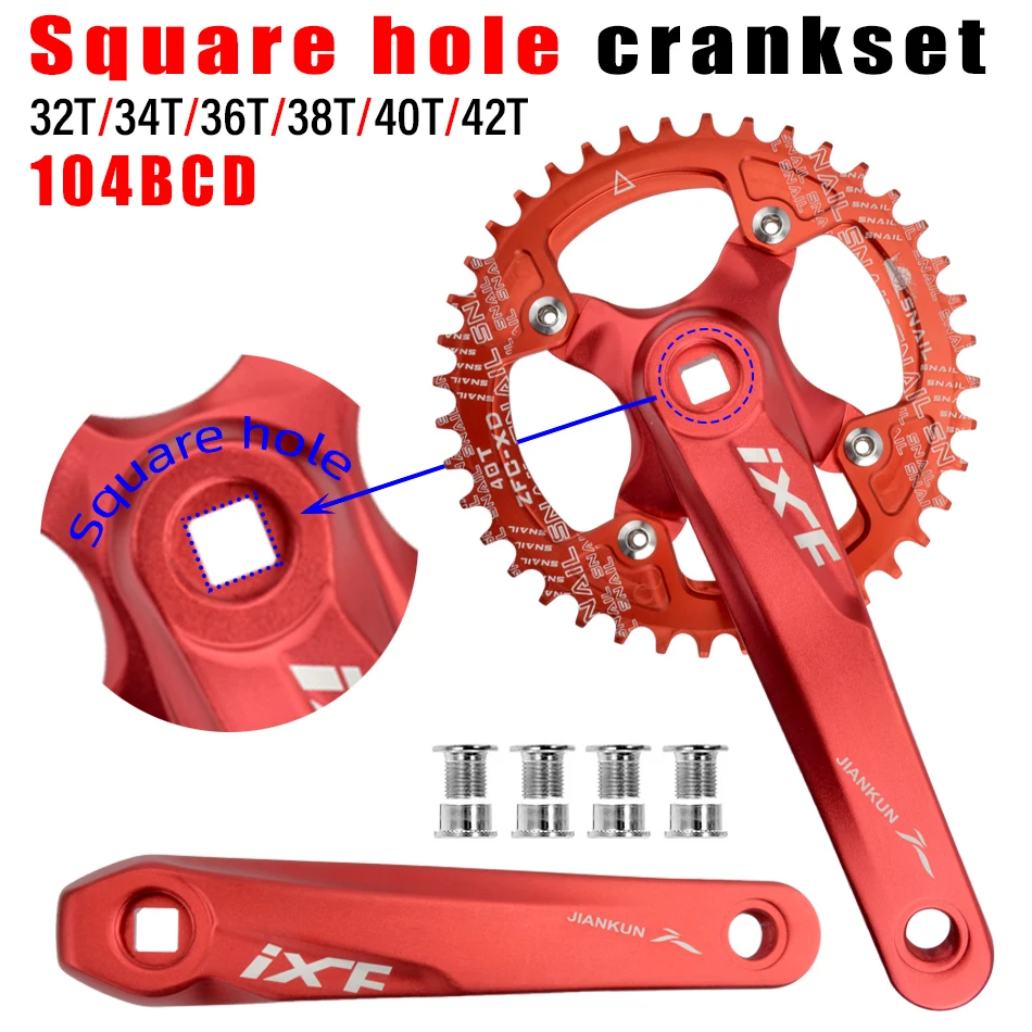 iXF Mountain Bike Parts Parts Crank Sprocket 104BCD Crank Aluminum Alloy Bottom 170mm Crank Black 32T 34T 36T 38T Plate
iXF Mountain Bike Parts Parts Crank Sprocket 104BCD Crank Aluminum Alloy Bottom 170mm Crank Black 32T 34T 36T 38T Plate