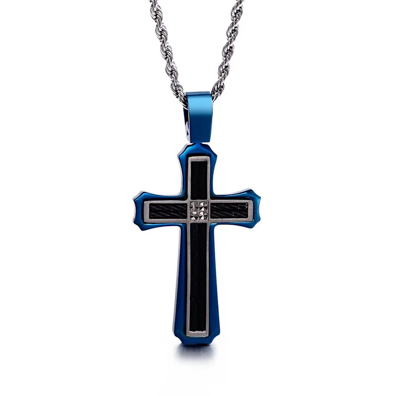 Fashion Necklace Stainless Steel Cross Shiny Zircon Pendant Punk Style Clavicle Chain Men's Birthday Festive Jewelry Gift
Fashion Necklace Stainless Steel Cross Shiny Zircon Pendant Punk Style Clavicle Chain Men's Birthday Festive Jewelry Gift