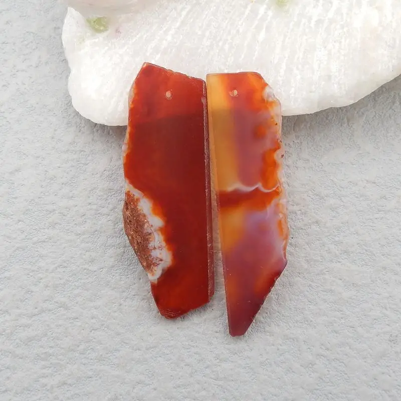 2Pcs Natural Stone Red Agate Nugget Pendant Beads 49x17x3mm 10g Fashion Jewelry Accessories
2Pcs Natural Stone Red Agate Nugget Pendant Beads 49x17x3mm 10g Fashion Jewelry Accessories