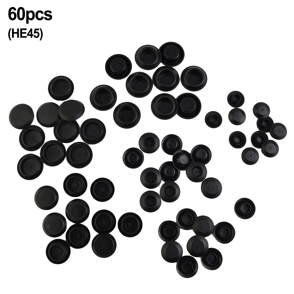 60 Pcs Flush Mount Black Plastic Hole Plug Assortment Auto Body Sheet Metal Pipe Hole Plug Cover Screw Cap Blanking End Covers
60 Pcs Flush Mount Black Plastic Hole Plug Assortment Auto Body Sheet Metal Pipe Hole Plug Cover Screw Cap Blanking End Covers