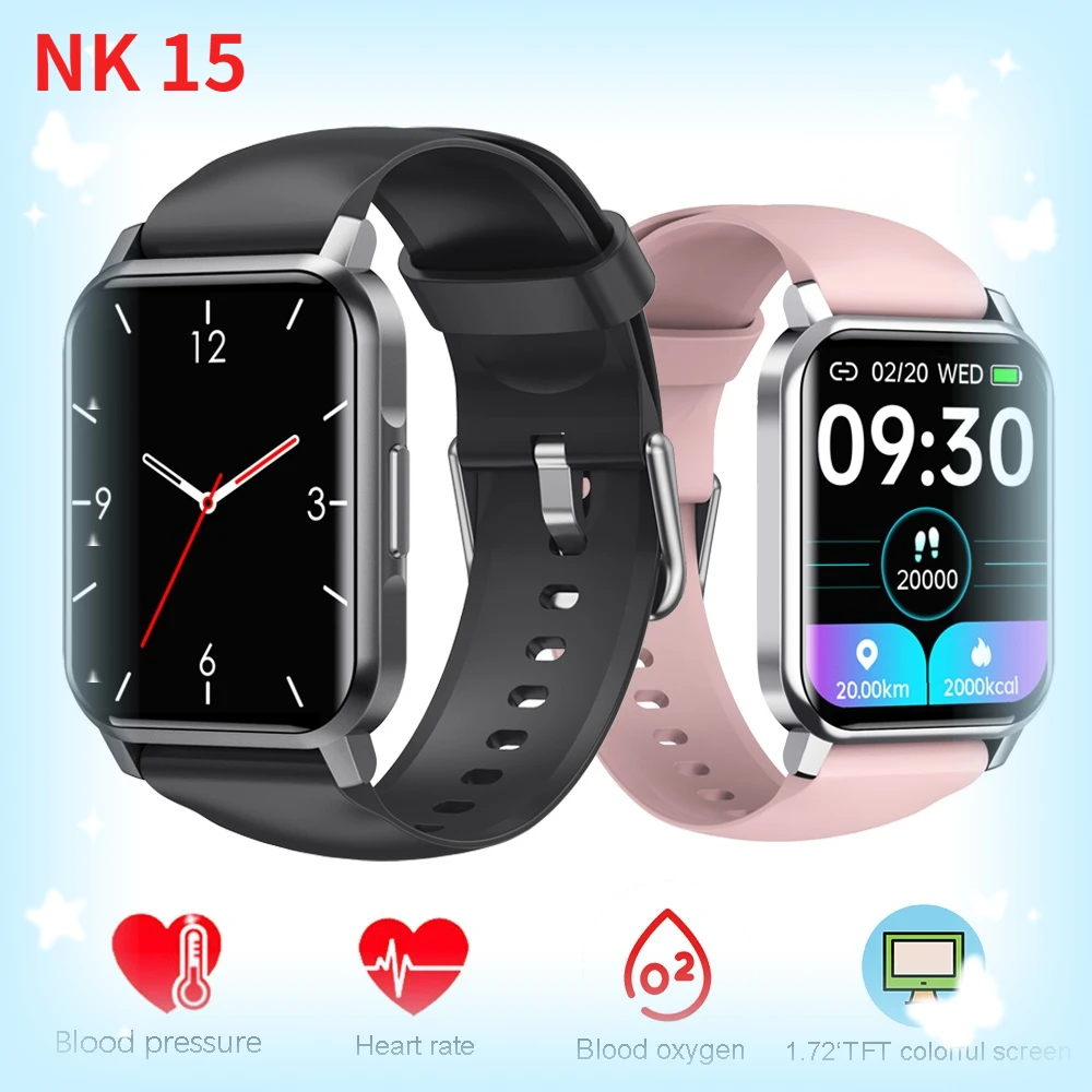 NK15 Smart Watch Heart Rate Blood Pressure Test 1.72inch Multi Touch Screen Sport Watchs For IOS Android Women Men Smartwatch
NK15 Smart Watch Heart Rate Blood Pressure Test 1.72inch Multi Touch Screen Sport Watchs For IOS Android Women Men Smartwatch