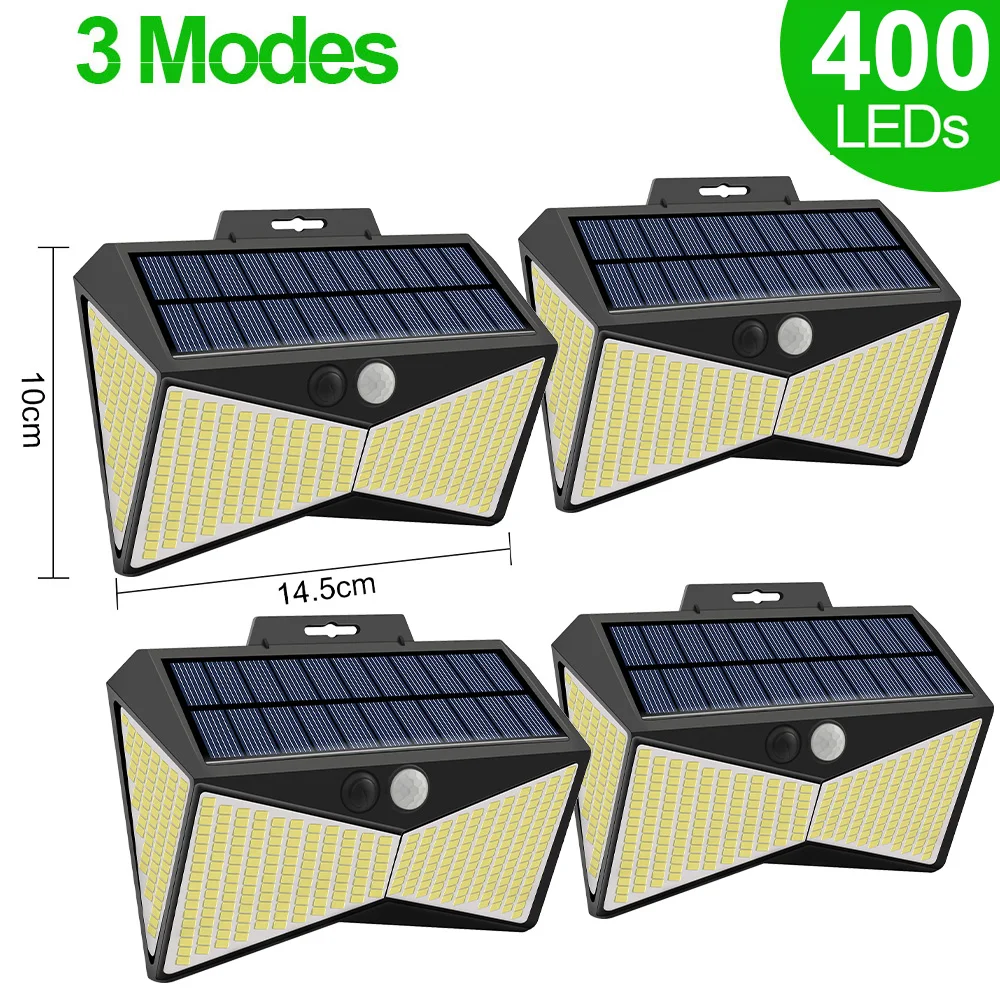 140 400LEDs Solar Wall Lights Outdoor Waterproof Motion Sensor Solar Powered Sunlight Street Lamp for Garden Christmas Decor
140 400LEDs Solar Wall Lights Outdoor Waterproof Motion Sensor Solar Powered Sunlight Street Lamp for Garden Christmas Decor