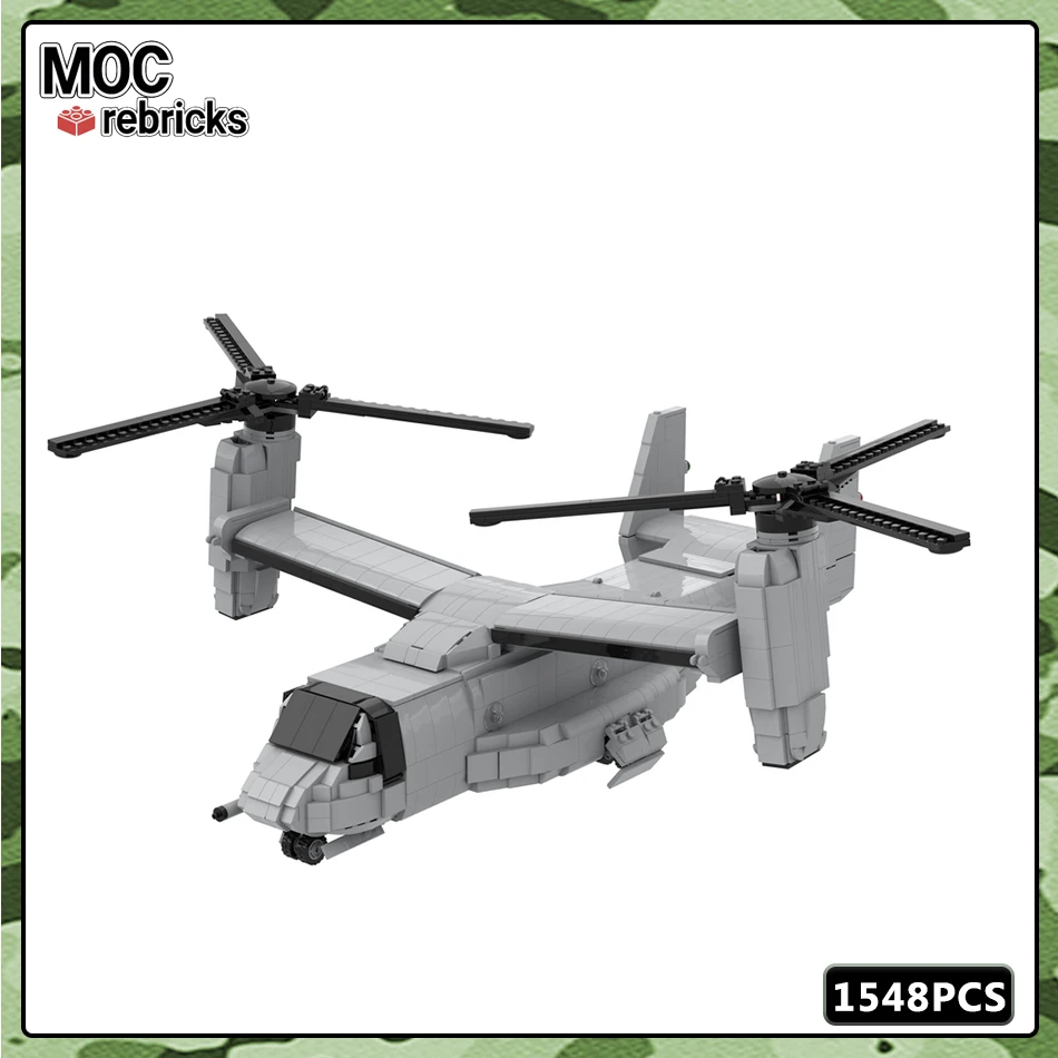 MOC Military Series Building Block Model MV-22 Osprey Helicopters Foldable Battle Arms Flight Set DIY Boy Toys Birthday Gifts
MOC Military Series Building Block Model MV-22 Osprey Helicopters Foldable Battle Arms Flight Set DIY Boy Toys Birthday Gifts