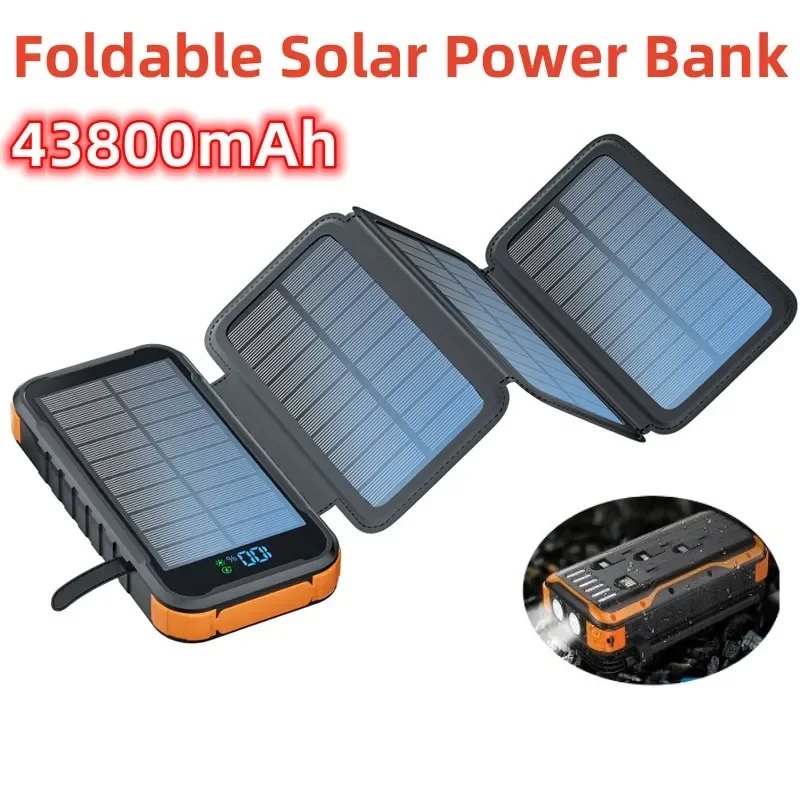 43800mAh Folding Solar Power Bank Portable Charger for iPhone 14 13 Huawei PD 20W Fast Charging Powerbank with Light Waterproof
43800mAh Folding Solar Power Bank Portable Charger for iPhone 14 13 Huawei PD 20W Fast Charging Powerbank with Light Waterproof
