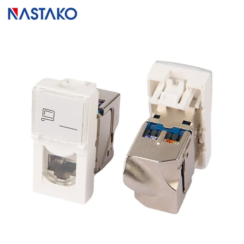 Cat6 Shielded Keystone Jack Network Module Cat 6 RJ45 Modular Connector France Jack
Cat6 Shielded Keystone Jack Network Module Cat 6 RJ45 Modular Connector France Jack