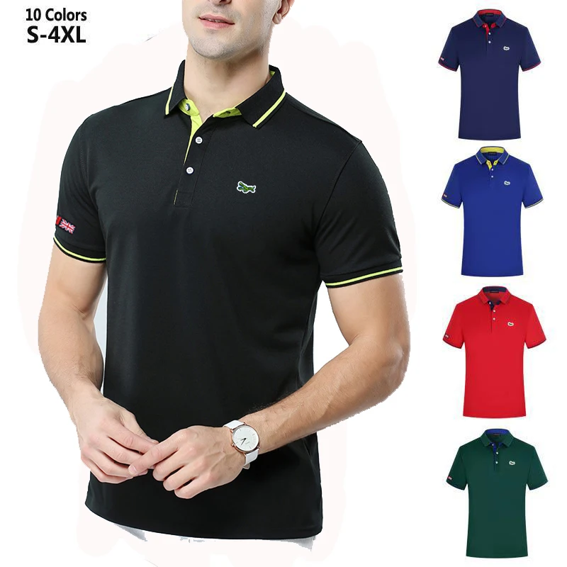 S-4XL Fashion New-Design Short Sleeve Sports-Wear Men's Polo Shirts Embroidery-Logo Casual Polos Hommes Clothing Lapel Slim Tops
S-4XL Fashion New-Design Short Sleeve Sports-Wear Men's Polo Shirts Embroidery-Logo Casual Polos Hommes Clothing Lapel Slim Tops