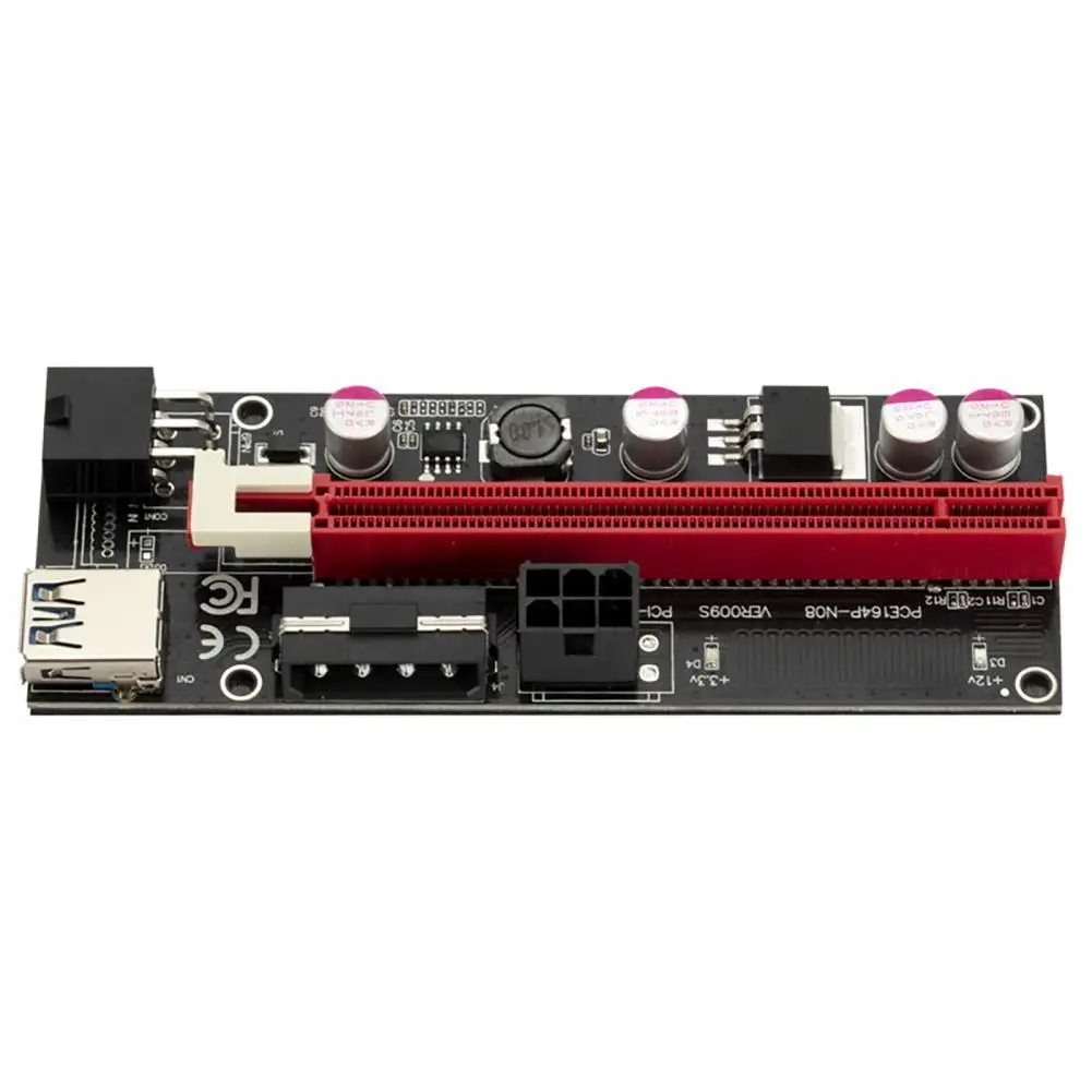 Карта расширения PCI-E, прочная карта расширения PCI-E, высокая надежность, 4 твердых конденсатора, удобная карта расширения PCI-E 1X до 16X GPU
Карта расширения PCI-E, прочная карта расширения PCI-E, высокая надежность, 4 твердых конденсатора, удобная карта расширения PCI-E 1X до 16X GPU