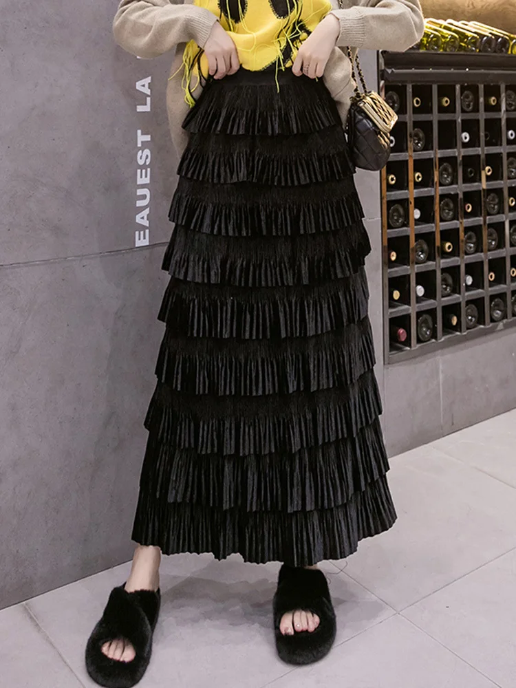 New Longer Length Elegant Modest Muslim Cascading Ruffle Cake Style Islamic Skirts Female Ruffles Skirt Big Swing Long Skirts
New Longer Length Elegant Modest Muslim Cascading Ruffle Cake Style Islamic Skirts Female Ruffles Skirt Big Swing Long Skirts