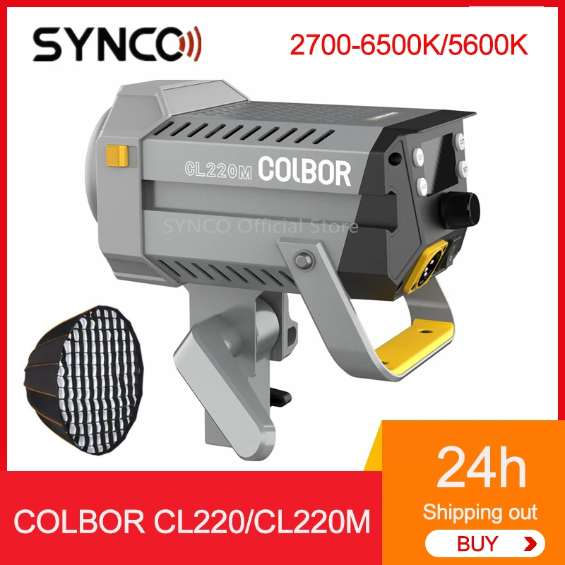 Synco COLBOR CL220 CL220M COB LED Video Light 2700-6500K Bi-color Continuous Lighting for Live Streaming Photo Record
Synco COLBOR CL220 CL220M COB LED Video Light 2700-6500K Bi-color Continuous Lighting for Live Streaming Photo Record