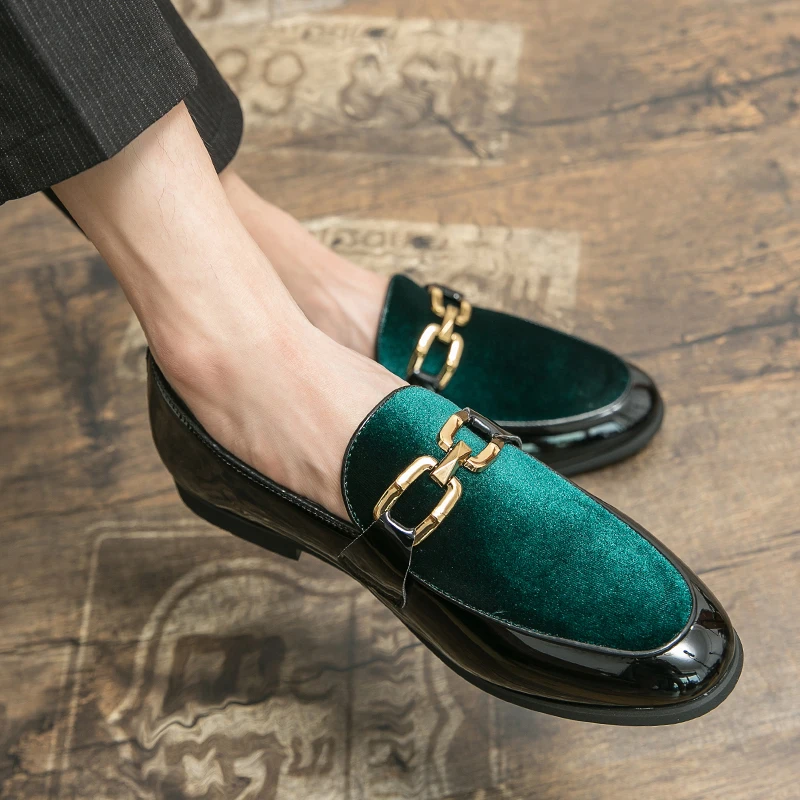 Luxury Brand Green Wedding Shoe Cover Loafers Men's Metal Buckle Leather Shoes Soft Sole Comfortable High Quality Driving Shoes
Luxury Brand Green Wedding Shoe Cover Loafers Men's Metal Buckle Leather Shoes Soft Sole Comfortable High Quality Driving Shoes